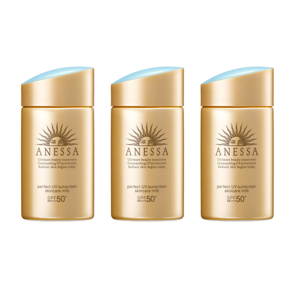 Anessa Perfect UV Sunscreen Milk A bottle-front view for daily sun protection.