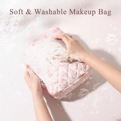Anfly makeup bag folded compact — lightweight and packable for trips