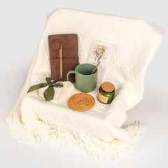 Anforsun 9pcs self-care gifts for women including blanket, mug, and candle