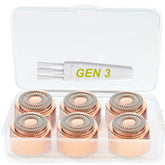 Angel Kiss Gen3 replacement heads pack-6 with storage case keeps heads organized for easy access.