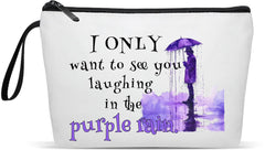 Angel's Draw Home Prince-inspired makeup bag zipper close-up emphasizes portable, organized storage.