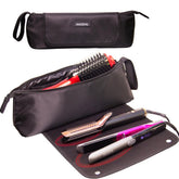 ANGENIL large flat iron travel bag open showing organized tool layout for irons and dryers