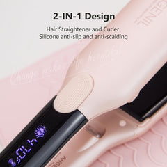 ANGENIL Pro Titanium Flat Iron 3D floating plates provide smooth glide and even heat