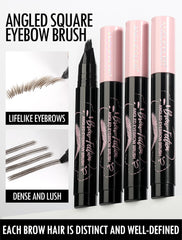 Anglicolor Eyebrow Pen showing dual brush and curved tip for natural filling.