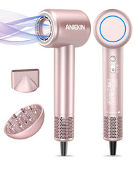 ANIEKIN hair dryer brushless motor close-up highlighting fast drying power