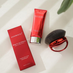 ANJOROUSA Body Coverage Perfector on-skin shows natural-looking, radiant finish.