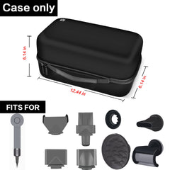 ANKHOH Dyson Supersonic case holder side-pocket view highlighting organized storage for nozzles and brushes.