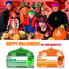 ANKOOY orange wax streak showing bold look for costume or party