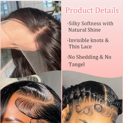 annione pre-plucked lace-front wig features baby hairs for a realistic hairline