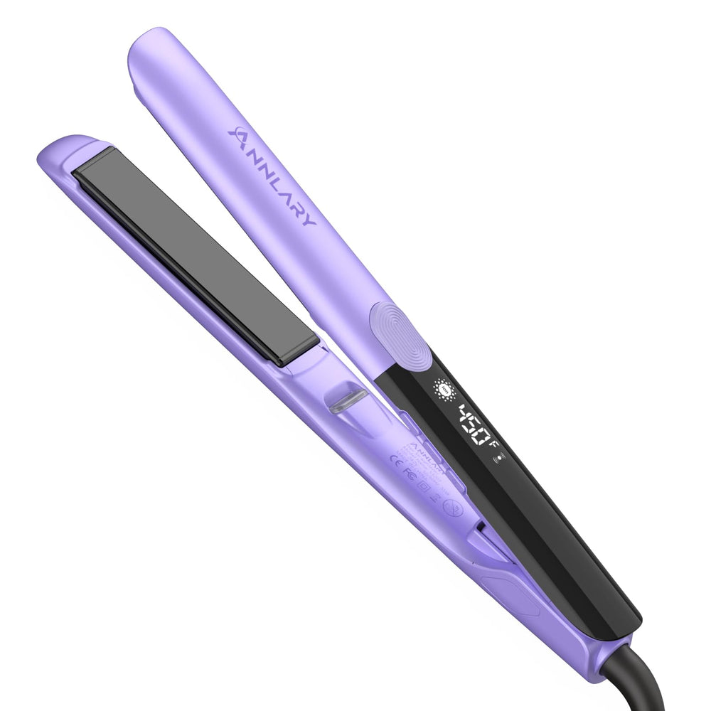 annlary hair straightener 1-inch plate closeup for smooth, frizz-free results