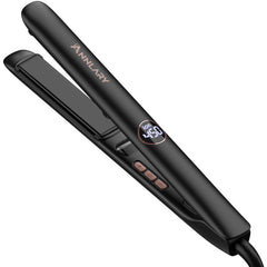 ANNLARY hair-straightener front view highlights 1-inch plates for quick styling
