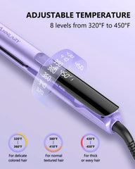 annlary hair straightener titanium-ceramic-coating for even heat and shine