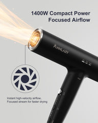 ANNLARY plasma ion technology delivering smoother, frizz-free results.