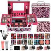 Anpro Leopord makeup kit case: portable storage for easy travel touch-ups