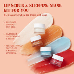 ANRCOLLECT lip scrub application closeup reveals sugar-based texture for gentle exfoliation.