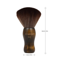 Anself soft fiber neck duster feel demonstrates gentle brushing around ears and neck.