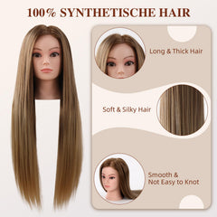 Anstar blonde gradient closeup highlights realistic texture for precision work
