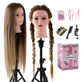 Anstar mannequin head with hair gradient 24in for realistic braiding practice at home