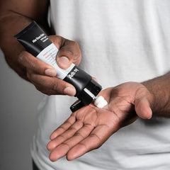Anthony After Shave Balm texture closeup highlights lightweight, fast-absorbing hydration for sensitive skin.