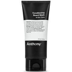 Anthony Conditioning Beard Wash bottle highlights a hydrating cream formula for a softer beard.