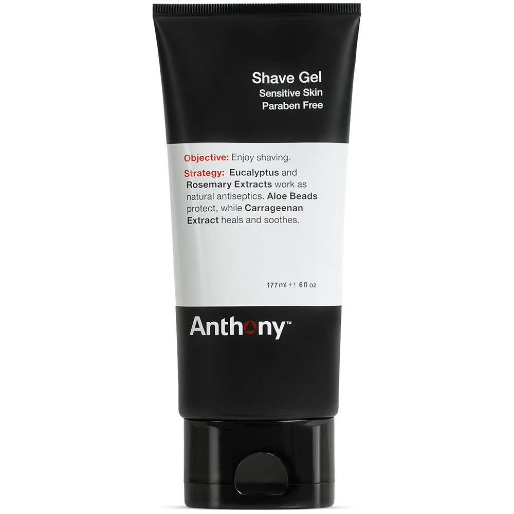 Anthony Shave Gel bottle for a smooth, irritation-free shave with aloe hydration