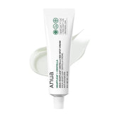 ANUA Heartleaf Red Spot Cream tube close-up showing targeted calming on irritated skin