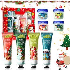 Anweina Christmas gift set packaging for hand cream and lip balm