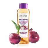 ANYELUZ Onion Shampoo bottle highlighting sulfate-free formula for daily use and oil control