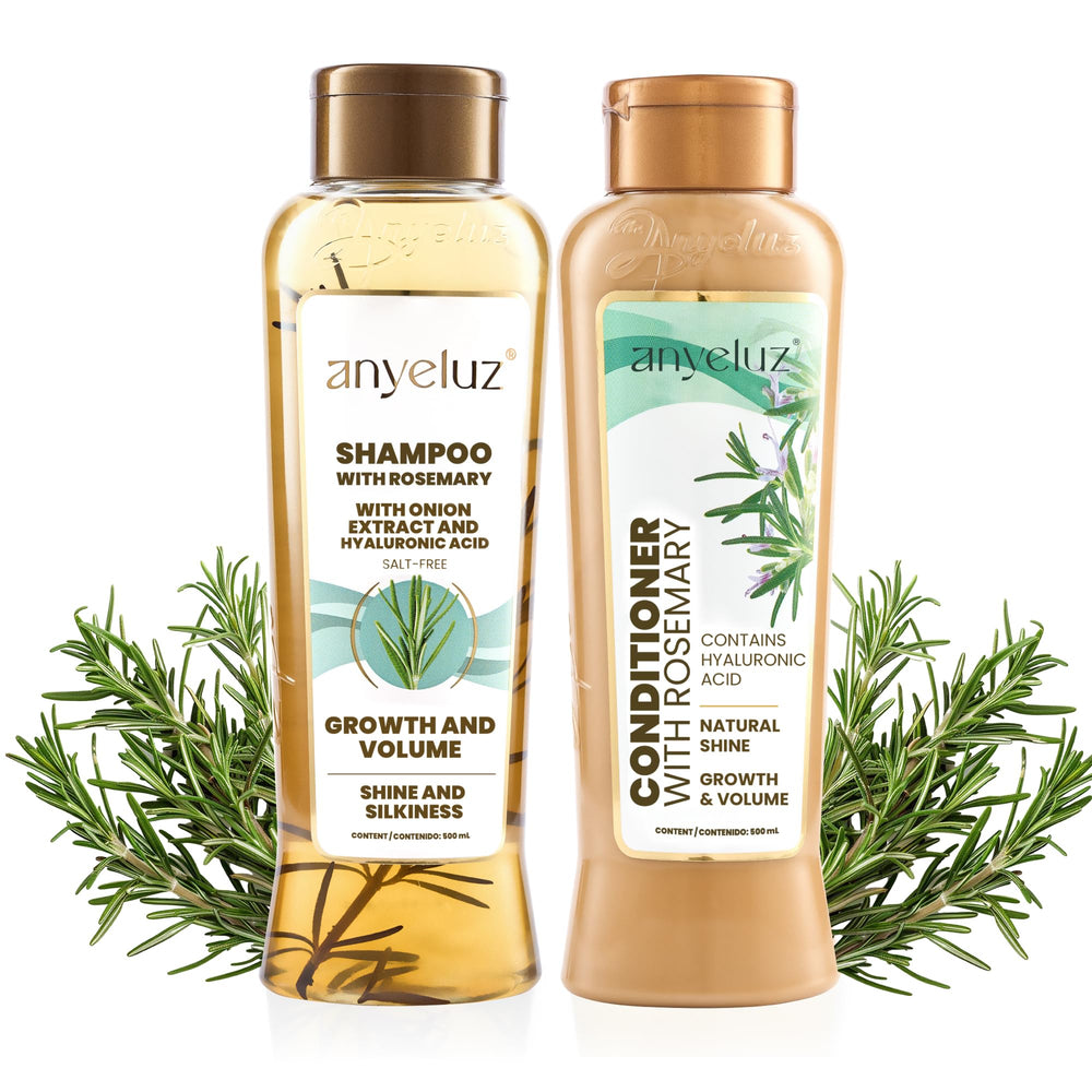ANYELUZ rosemary shampoo bottle with refreshing scent for daily cleansing