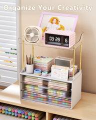 Anylady dust-proof drawers closeup showing sealed rails keeping items clean.