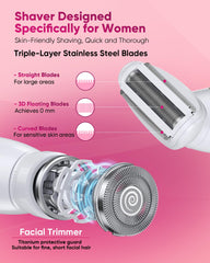 ANYLIV facial grooming head closeup supports precise, painless facial hair removal.