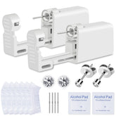 Anzero ear-piercing-gun front view shows preloaded earrings for at-home piercing.