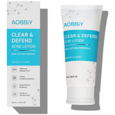 AOBBIY Butt Acne Cream bottle demonstrates quick-absorbing application for targeted butt care.