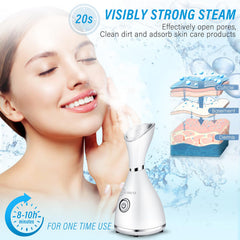 AOEDEO Nano Ionic Face Steamer ready for travel use case.