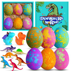 Aofmee bath bombs dinosaur egg pack with hidden dinosaur for kids bath time fun