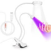 AORAEM LED Nail Lamp front view with dual heads for faster gel nail curing.