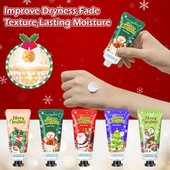 Aottom Christmas tree pattern hand cream promoting seasonal moisture on the go.