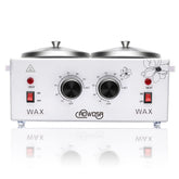 AOWOSA double wax warmer front view with dual pots for efficient professional waxing sessions