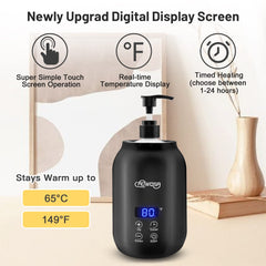 AOWOSA massage-oil-warmer-bottle-digital-control highlighting adjustable temperature and timer