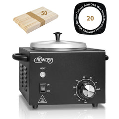 AOWOSA professional wax warmer front view with durable stainless steel build for salon use.