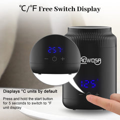 AOWOSA unit shows Celsius and Fahrenheit, matching your preferred measurement style