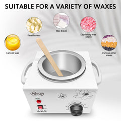 AOWOSA wax warmer 600 ml pot; large capacity for Brazilian wax and body treatments.