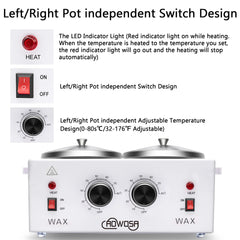 AOWOSA wax warmer side view highlighting heat sinks and sturdy design