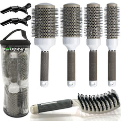 Aozzy round brush set with 25mm barrel delivers smooth blowouts and fast drying.