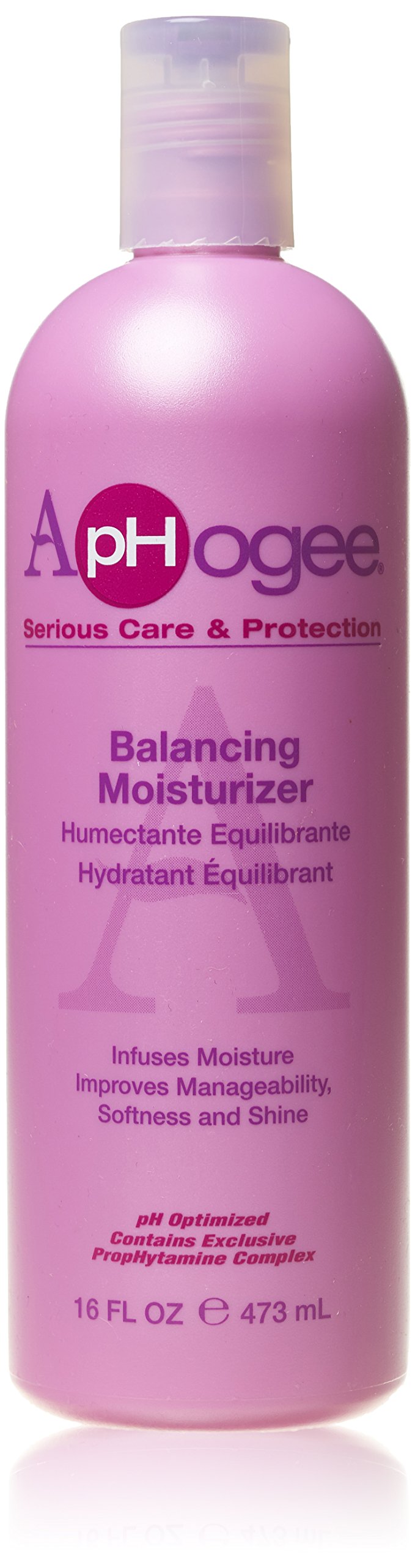 Aphogee Balancing Moisturizer bottle with pump offers convenient daily hydration.