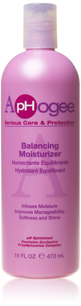 Aphogee Balancing Moisturizer bottle with pump offers convenient daily hydration.