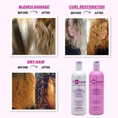 Aphogee Step Two balancing moisturizer application for controlled softness and shine.