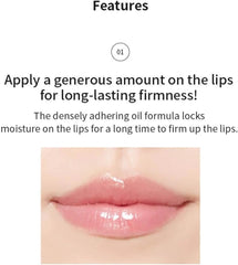 A'PIEU Honey & Milk Lip Oil applying process showing quick absorption without heaviness.