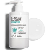 APLB Glutathione Niacinamide Body Wash bottle highlighting brightening hydration.