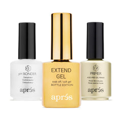 APRES Gel-X Extend Gel bottle shows strength and flexibility for long-lasting extensions.